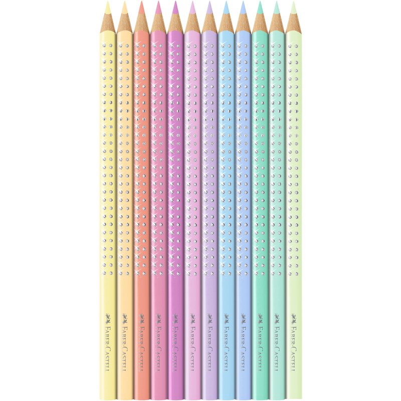 Faber-Castell crayons de couleur Sparkle pastel, boîte de 12, assorties - 4005402019106_03_ow