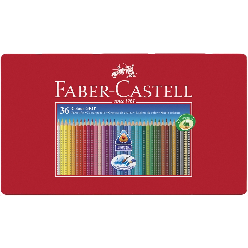 Faber-Castell Farbstifte Colour Grip, 36er Schachtel, assortiert - 4005401124351_01_ow