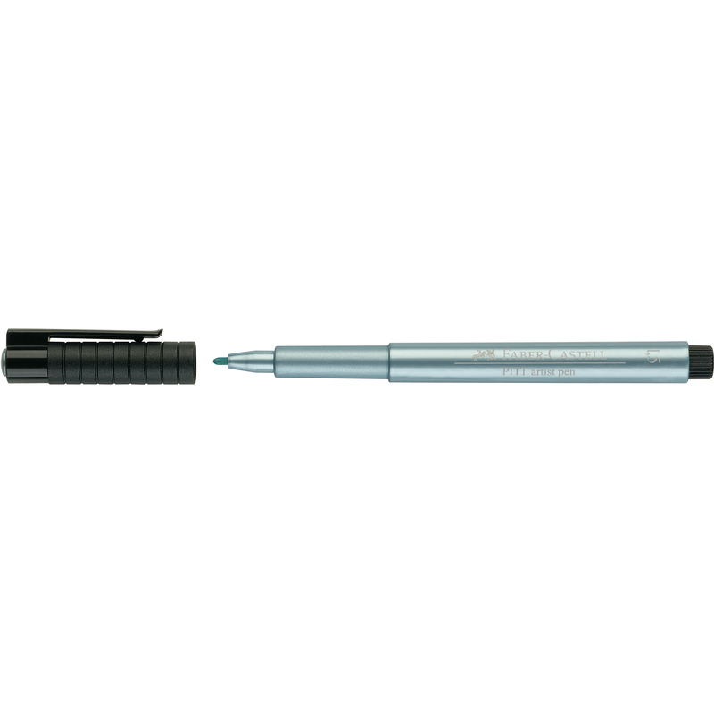 Faber-Castell stylos à l’encre de Chine Pitt Artist Pen, Metallic, bleu - 4005401673927_01_ow