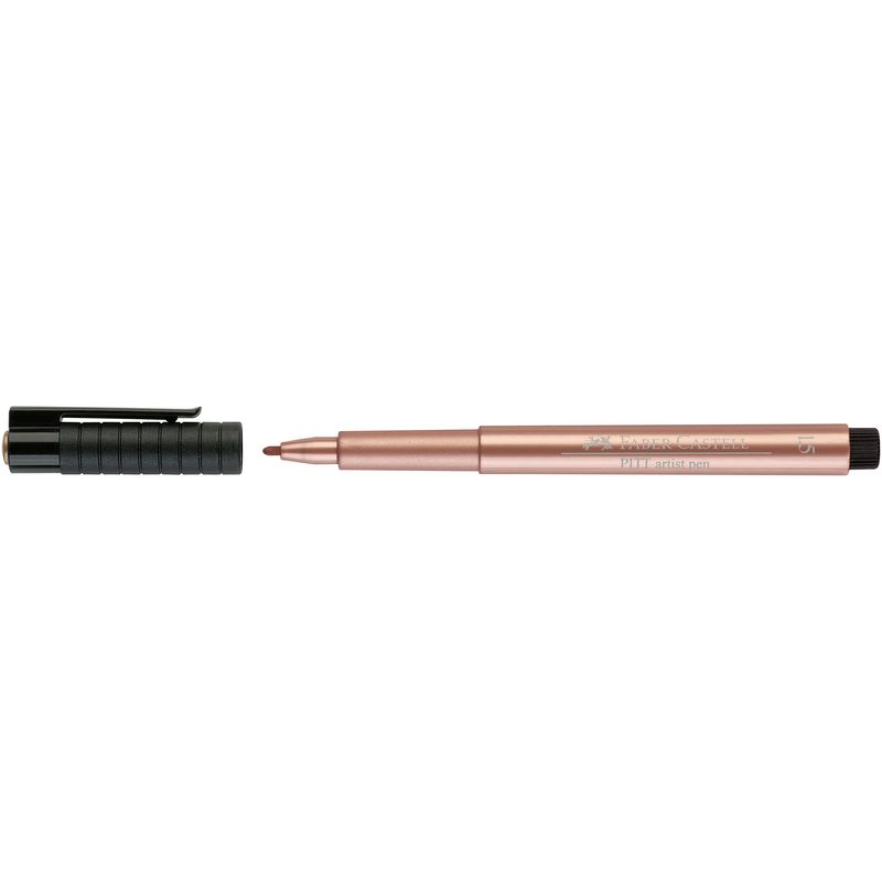 Faber-Castell stylos à l’encre de Chine Pitt Artist Pen, Metallic, cuivré - 4005401673521_01_ow