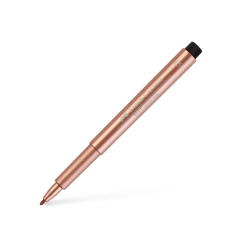 Faber-Castell stylos à l’encre de Chine Pitt Artist Pen, Metallic, cuivré - 4005401673521_02_ow