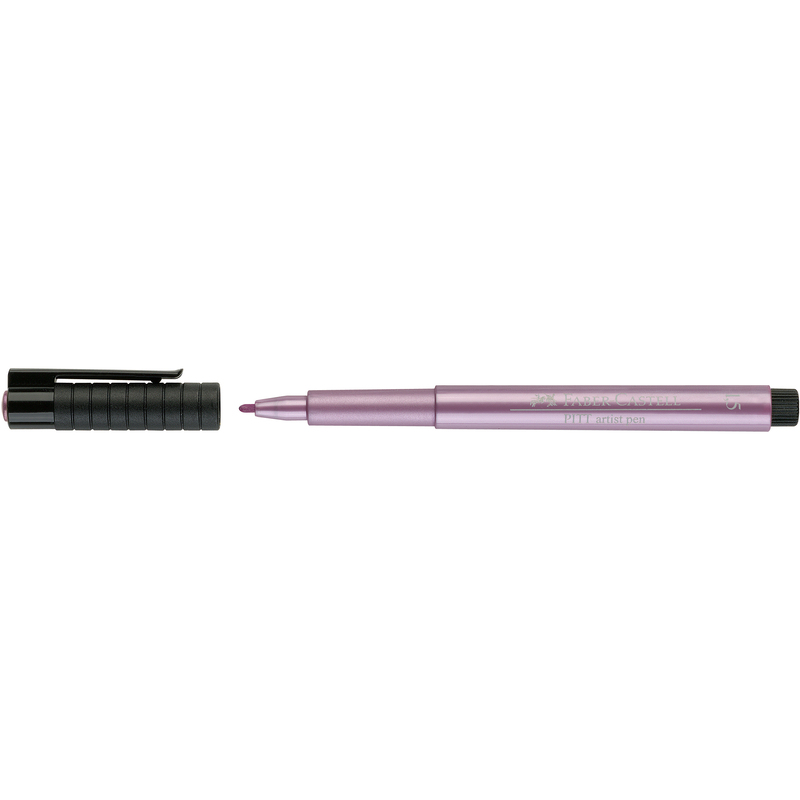 Faber-Castell stylos à l’encre de Chine Pitt Artist Pen, Metallic, rouge rubis - 4005401673903_01_ow