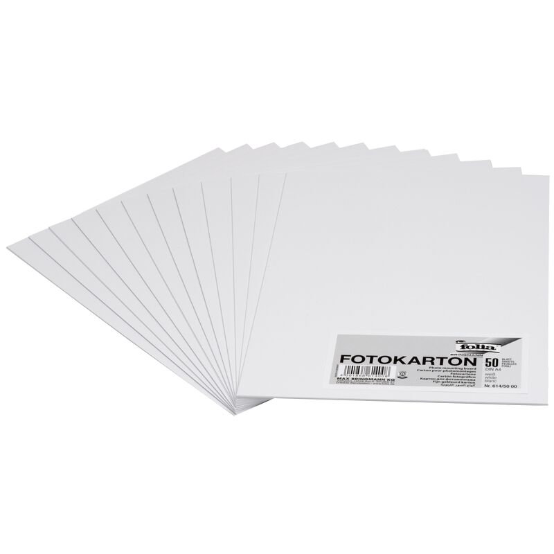 Folia papier cartonné, A4, blanc, 50 feuilles 