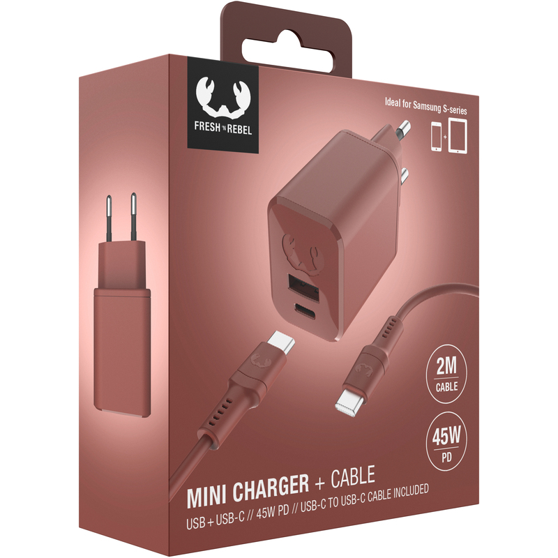 Chargeur Fresh 'n Rebel 45 W + Câble USB-C
