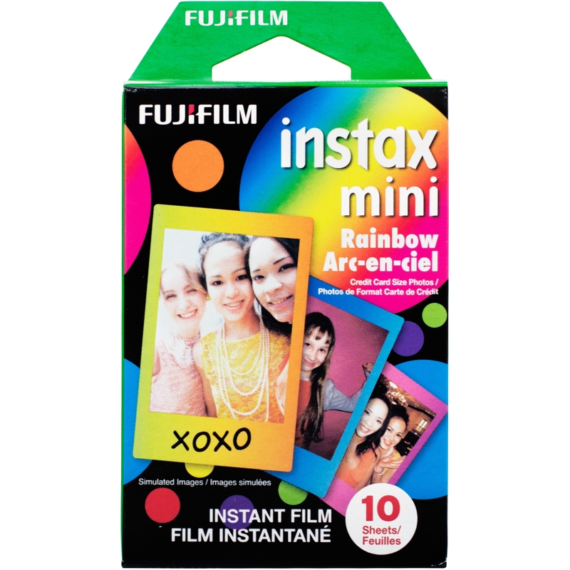 FUJIFILM Instax Mini film instantané, Rainbow, 10 feuilles