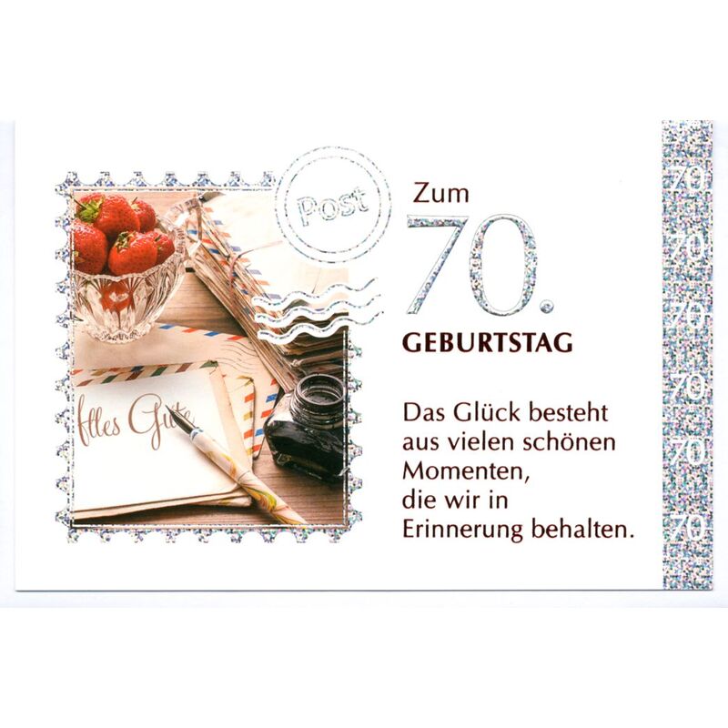 Geburtstagskarte zum 70.