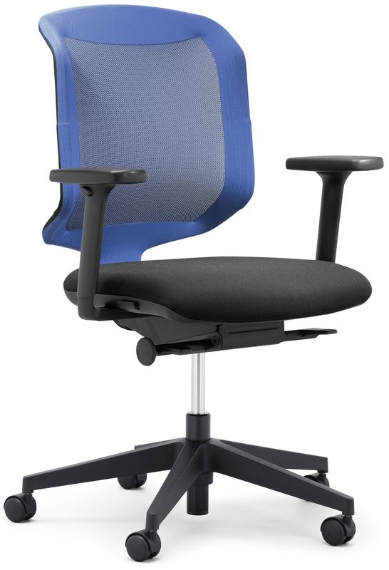 Giroflex 434 Bürostuhl, Kunststofffussgestell, schwarz/blau - 9243050639390