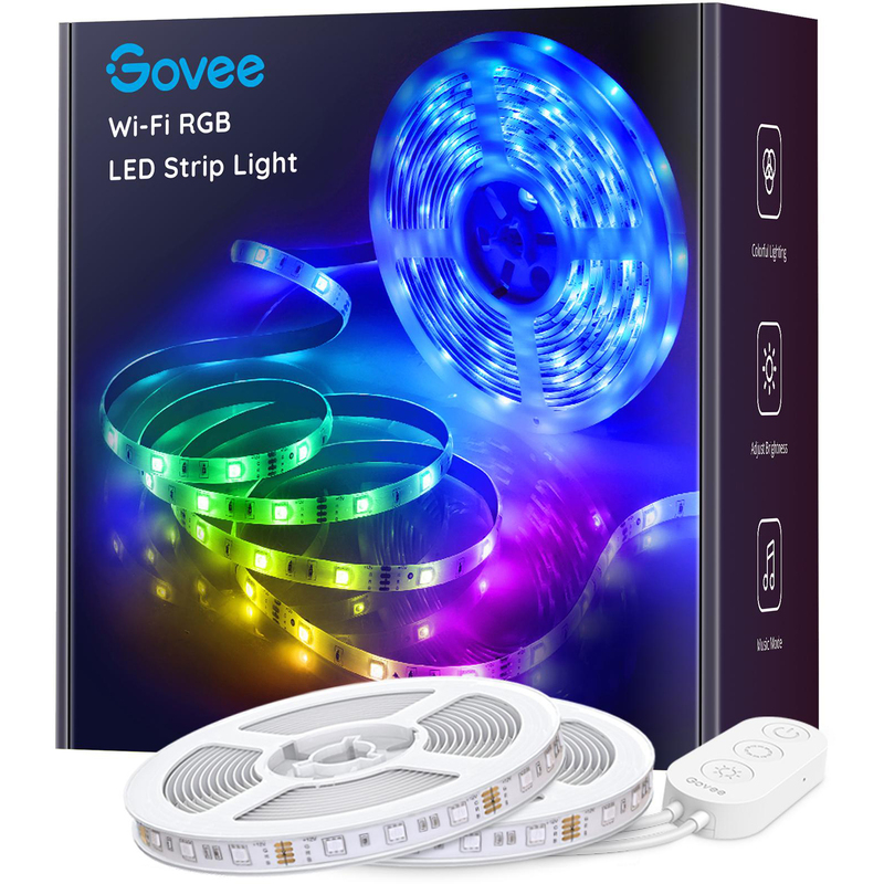 Govee LED-Leuchtstreifen Smart Wi-Fi + Bluetooth, 10 m, multicolor
