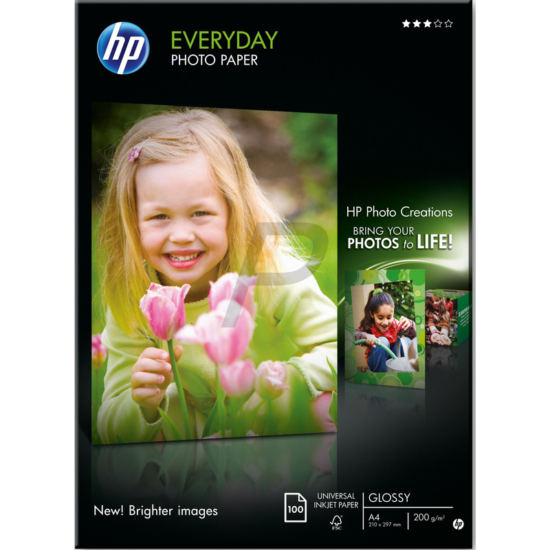 HP Everyday Fotopapier, 100 Blatt, A4, 200 g/m², glanz - 808736472647_01_ow
