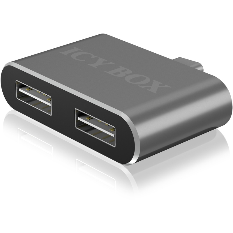 Icy Box Hub USB-A avec port hôte USB Type-C IB-Hub1201-C - 2 x USB 2.0 ...