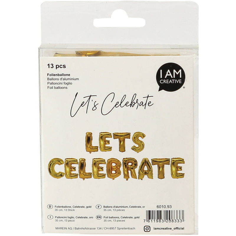 I AM CREATIVE ballons en aluminium Lets Celebrate - 7611983208333_02_ow