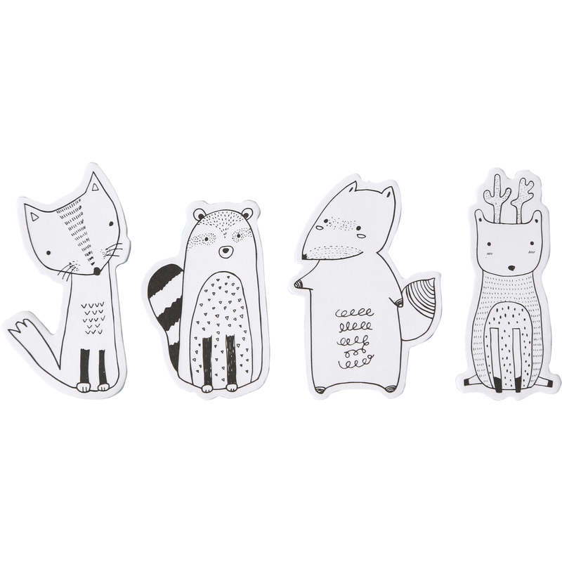 I AM CREATIVE notes adhésives animaux forêt, 25 x 55 mm, 4 x 20 feuilles - 7611983190713_02_ow