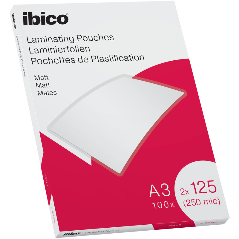 Ibico pochettes de plastification, A3, 125 mic, mat, 100 pièce - 4049793065991_01
