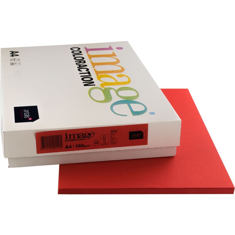 Image Coloraction papier couleur, A4, 160 g/m2, Chile rouge
