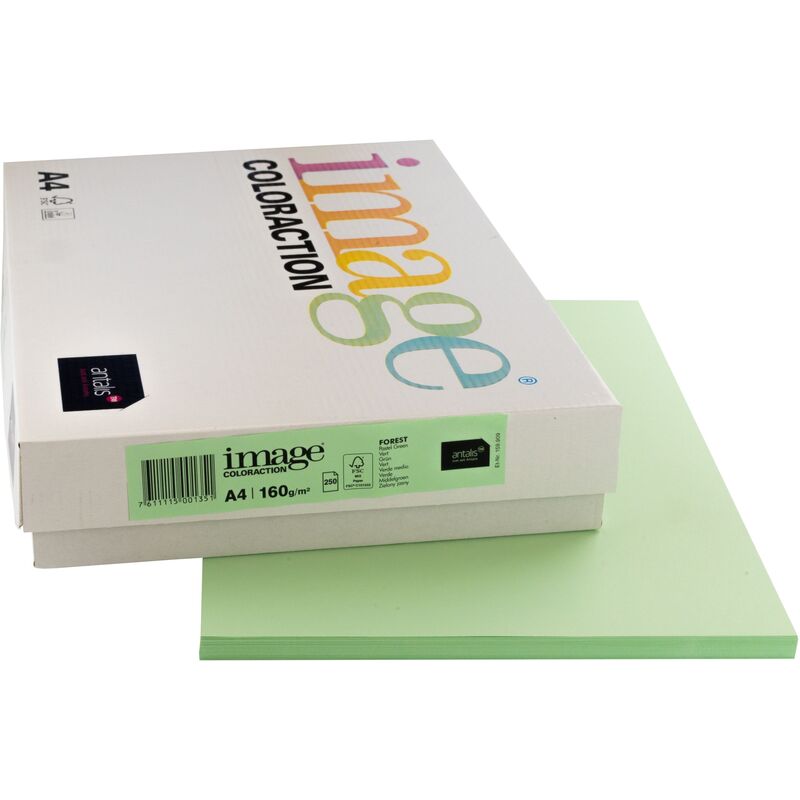 Image Coloraction papier couleur, A4, 160 g/m2, Forest vert 