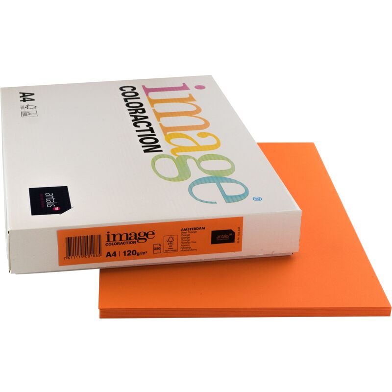 Image Coloraction Papier farbig, A4, 120 g/m2, Amsterdam orange - 7611115001085_01_ow