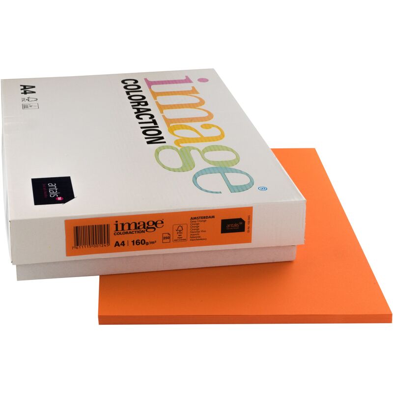 Image Coloraction Papier farbig, A4, 160 g/m2, Amsterdam orange - 7611115001245_01_ow