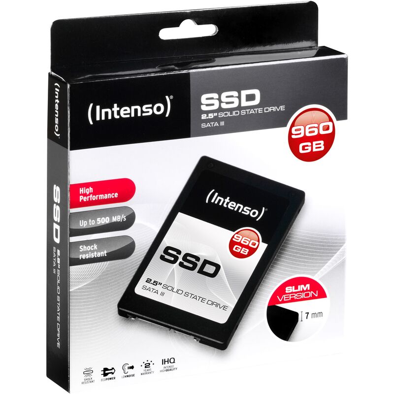 Intenso disque dur interne SSD HIGH, 960 GB, SATA, 2.5 ", 1 pièces - 4034303023530_02_ow