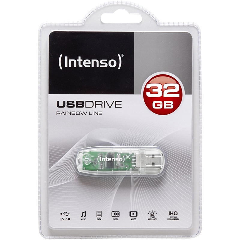 Intenso USB-Stick Rainbow Line, 32 GB, USB 2.0, 1 Stück - 4034303015245_02_ow