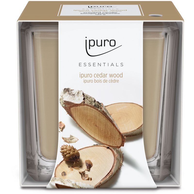 ipuro bougie parfumée Essentials, 125 g, Cedar Wood, brun - 4051281984387_01_ow