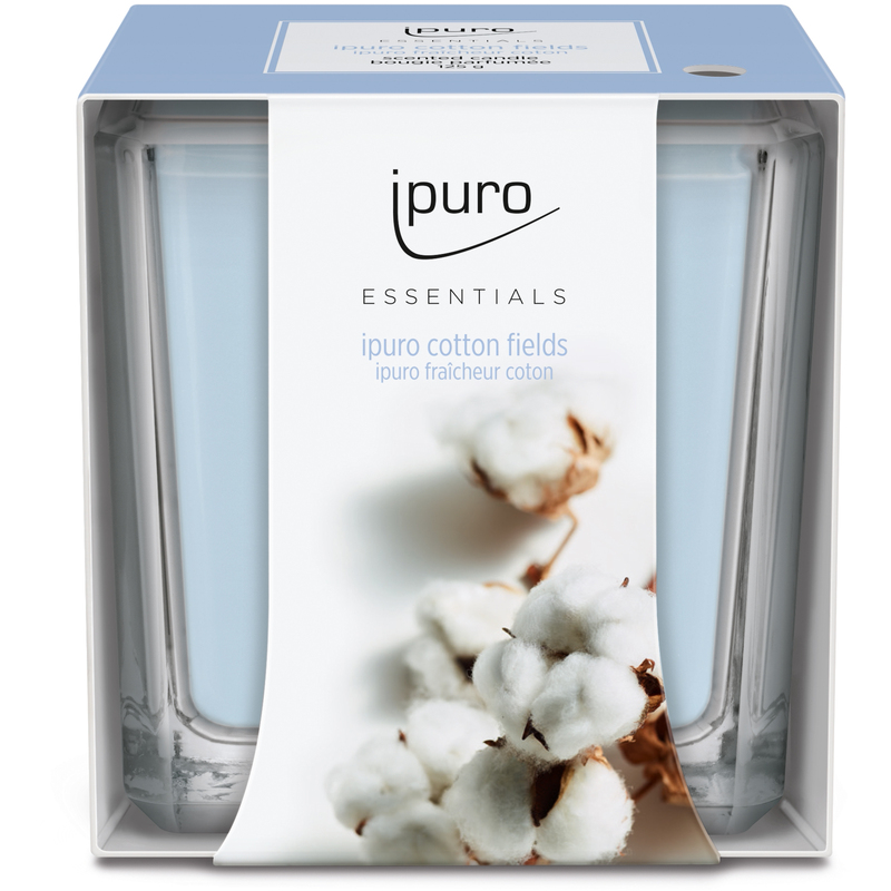 ipuro bougie parfumée Essentials, 125 g, cotton fields, bleu - 4051281984288_01_ow