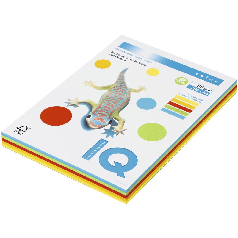 IQ Papier farbig, A4, 80 g/m2, assortiert - 9003974407579_01_ow