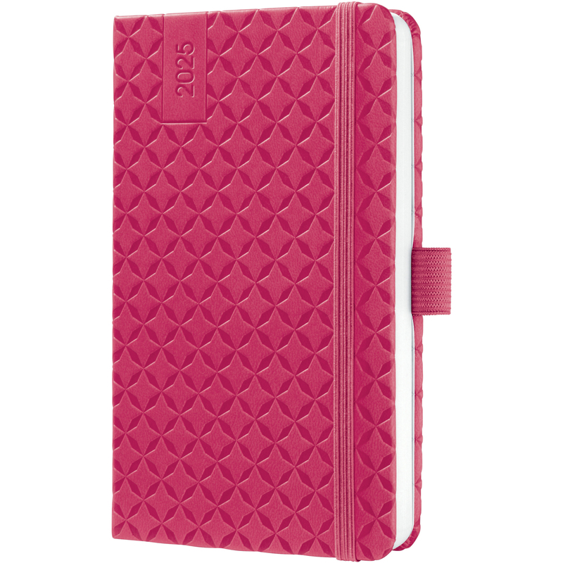 Jolie agenda 2025 Flair, A6, 1 semaine / 2 pages, fuchsia rose