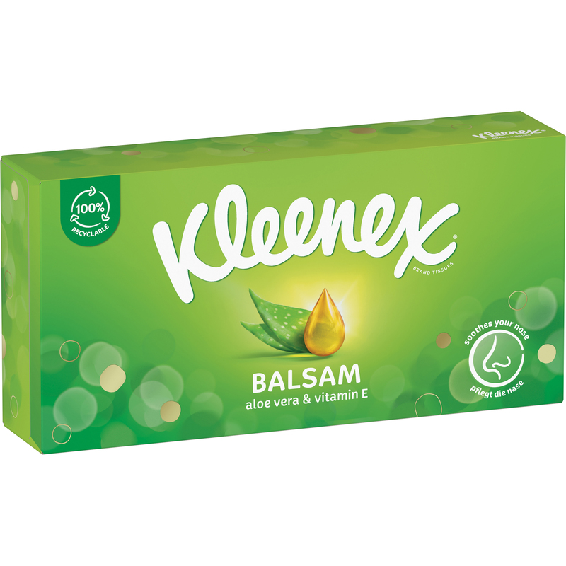 Kleenex Taschentücher Balsam in Box, weiss, 1 Pack à 56 Stück - 5029053039831_01_ow