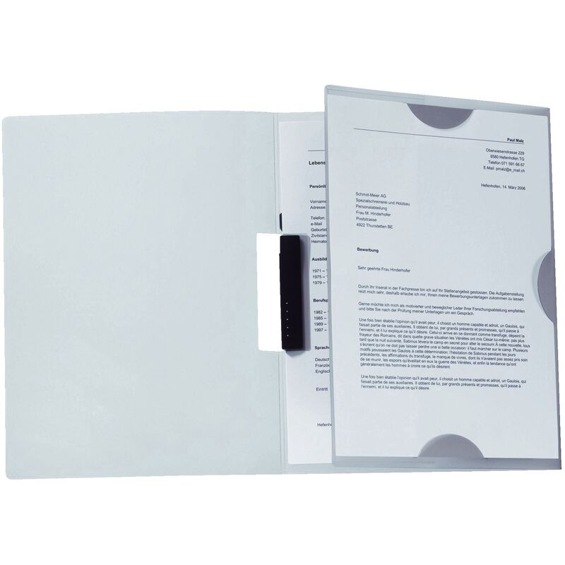 Dossier de documents A4, paquet de 12 dossiers de documents en plastique  transparent