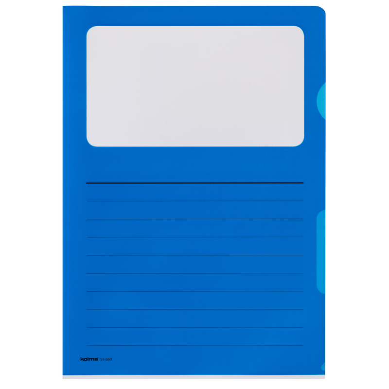 Kolma Sichtmappen Visa Script, 10 Stück, A4, 130 µm, glatt, blau - 7611967590942_01_ow