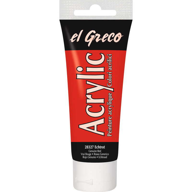 KREUL el Greco Acrylfarbe, 75 ml, echtrot, 1 Stück - 4000798283278_01_ow