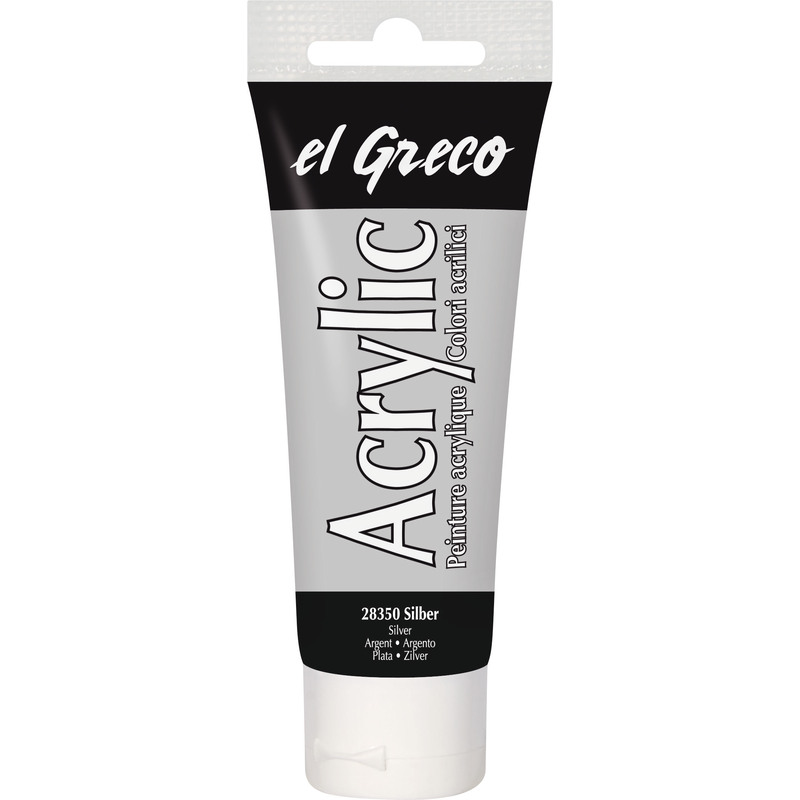 KREUL el Greco Acrylfarbe, 75 ml, silber, 1 Stück - 4000798283506_01_ow