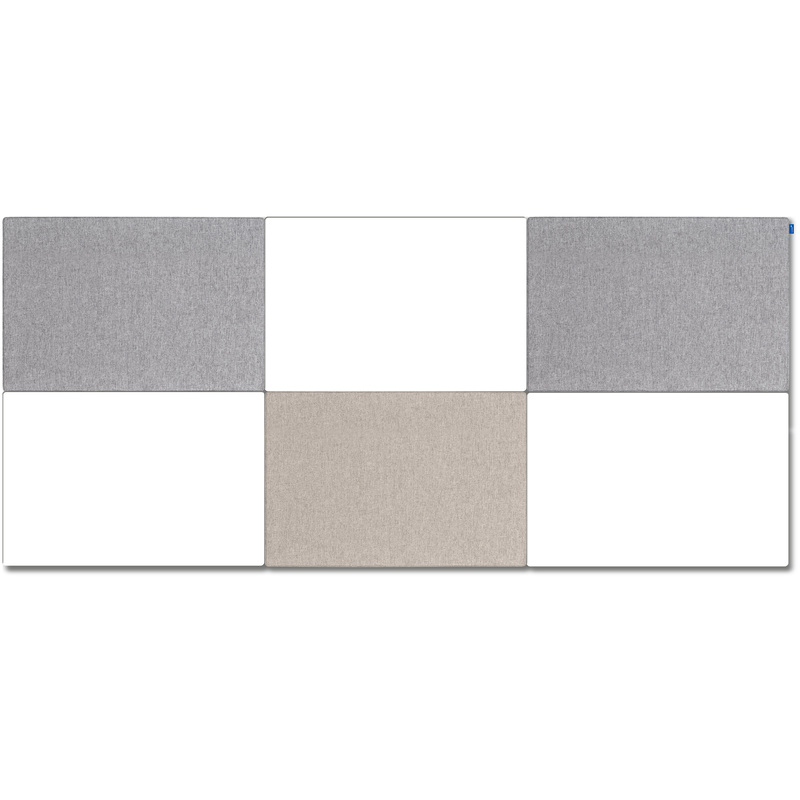 Legamaster All-in-One tableau blanc/tableau en liège set Board-Up, 6  pièces, blanc/gris/beige, 225 x 100 cm, laquée 