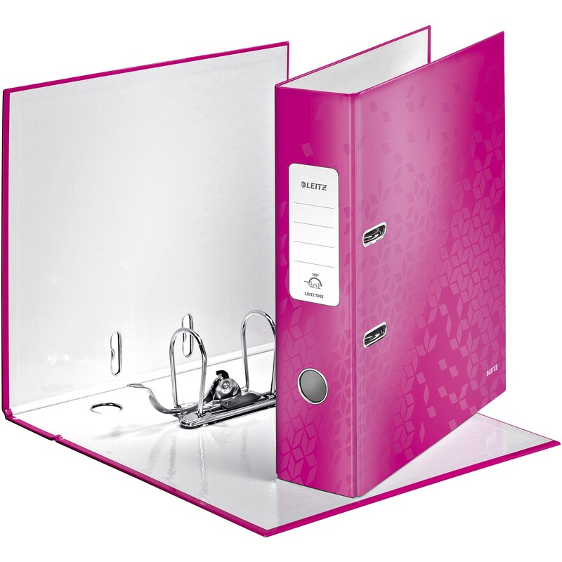 Leitz Ordner 180° WOW, A4, 8 cm, pink - 4002432394678_02_ow