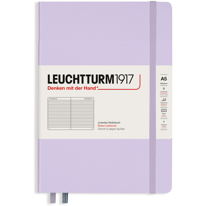 Leuchtturm1917 carnet de notes medium, 145 x 210 mm, ligné, lilas - 4004117609312_01_ow