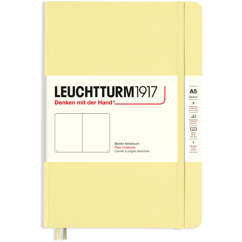 Leuchtturm1917 carnet de notes medium, 145 x 210 mm, neutre, jaune 