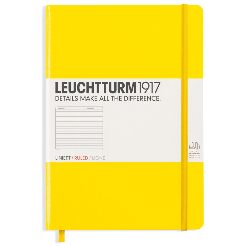 Leuchtturm1917 carnet de notes medium, 145 x 210 mm, neutre, jaune
