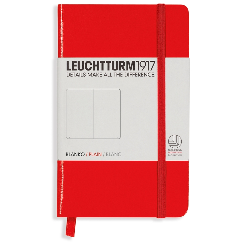 Leuchtturm1917 Notizbuch Pocket, rot, 90 x 150 mm, blanco, rot - 4004117336034_01_ow