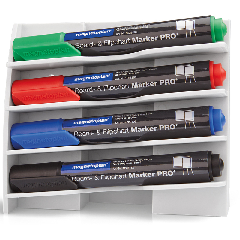 Porte-stylo magnétique / noir - pour des marqueurs, des crayons, de