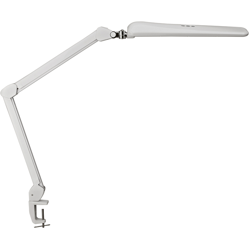 Hansa lampe de bureau Saphir avec pince de fixation sur table, blanc 
