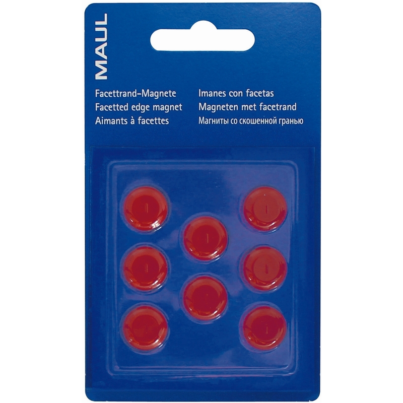 Maul Magnete, 15 mm, rot, 8 Stück - 4002390027106_01_ow