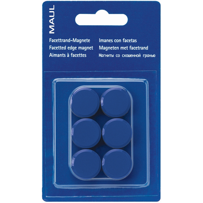 Maul Magnete, 20 mm, blau, 6 Stück - 4002390027182_01_ow