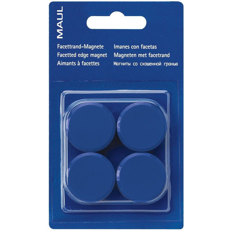 Maul Magnete, 30 mm, blau, 4 Stück - 4002390027250_01_ow