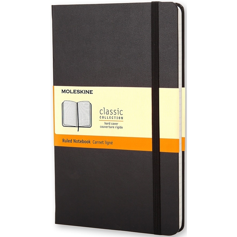 Moleskine Classic carnet de notes, couverture dure, A6, ligné, noir - 9788883701009_01_ow