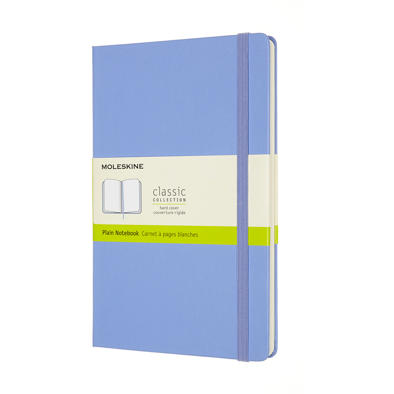 Moleskine Classic Notizbuch, Hardcover, A5, blanco, hortensienblau - 8056420850826_01_ow