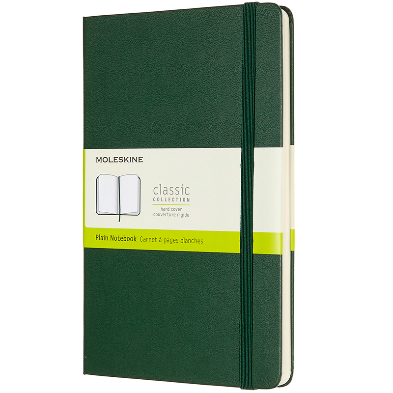 Moleskine Classic Notizbuch, Hardcover, A5, blanco, myrtengrün - 8058647629070_01_ow