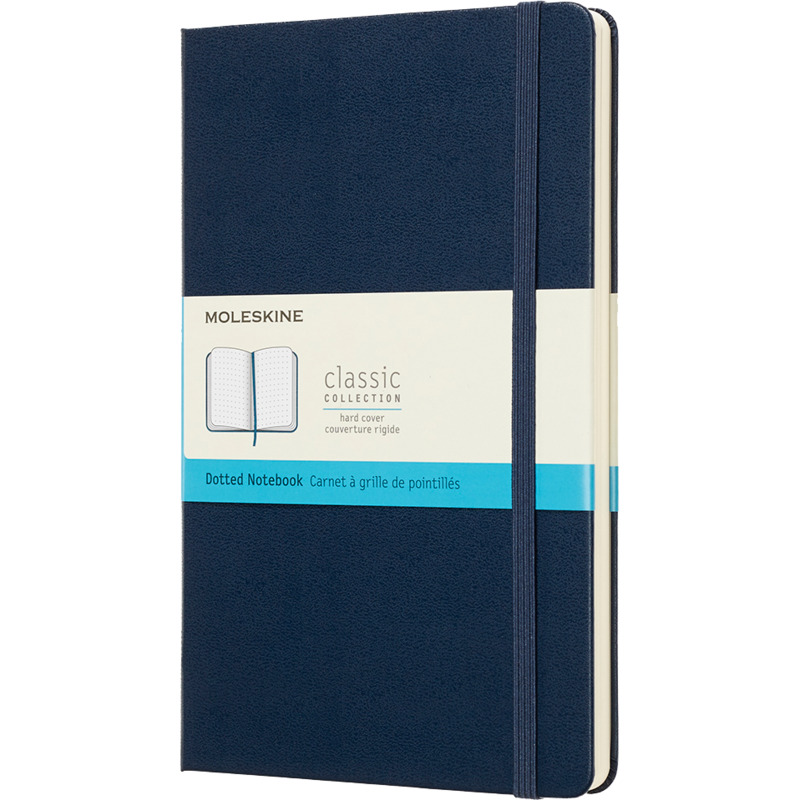 Moleskine Classic Notizbuch, Hardcover, A5, gepunktet, saphirblau - 8058341715437_01_ow
