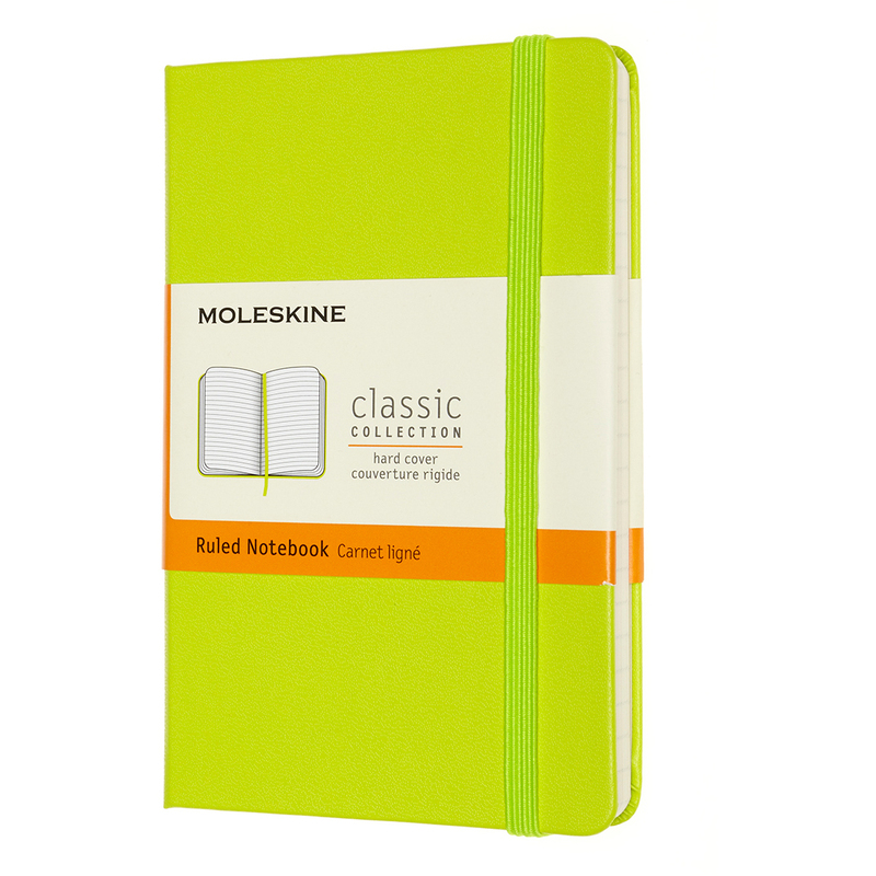 Moleskine Classic Notizbuch, Hardcover, A6, liniert, limettengrün - 8056420850857_01_ow