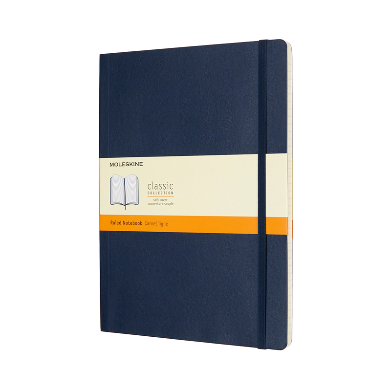 Moleskine Classic Notizbuch, Softcover, 190 x 250 mm, liniert, saphirblau - 8055002854771_01_ow