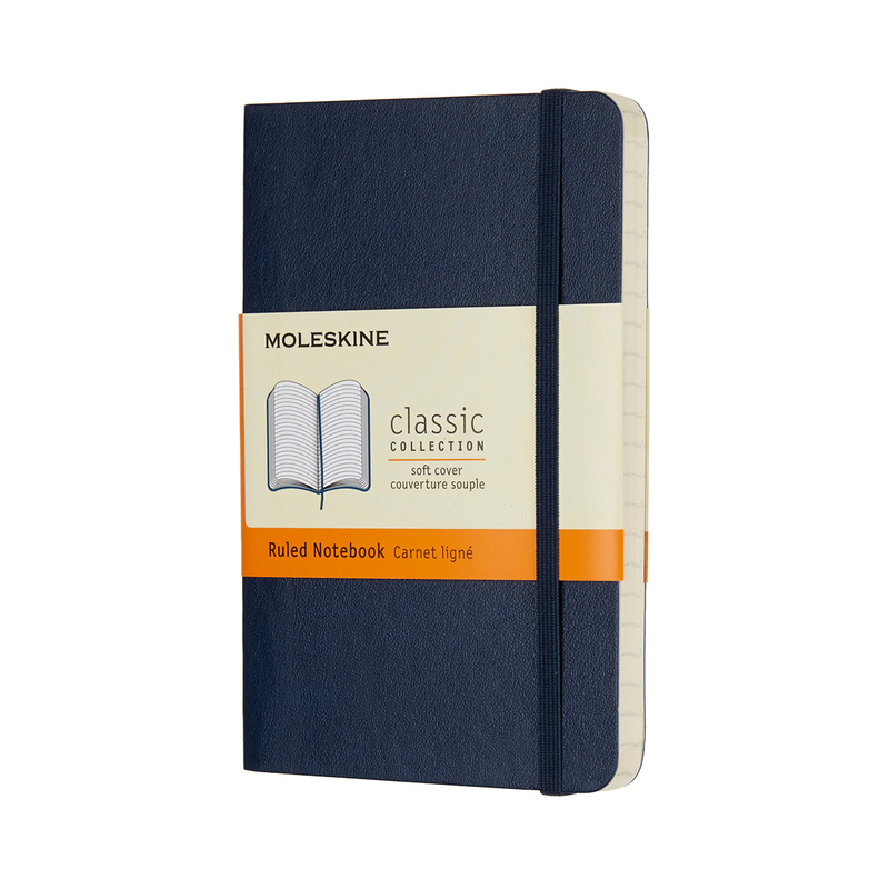 Moleskine Classic Notizbuch, Softcover, A6, liniert, saphirblau - 8055002854719_01_ow